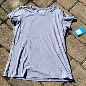NEW WITH TAGS COLUMBIA OMNI-SHADE SHORT SLEEVE BLUE GREY T-SHIRT, SIZE LARGE